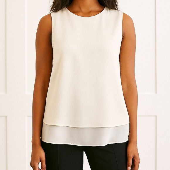 Cooper & Ella Layered Sheer Top - Picture 1 of 8